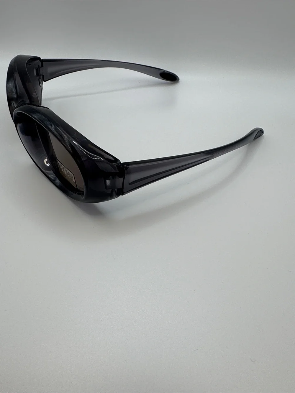 Women's Black Oval Sunglasses with Brown Lenses - UV400 Protection